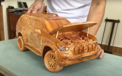 Toyota Land Cruiser Prado wooden toy car is a masterpiece