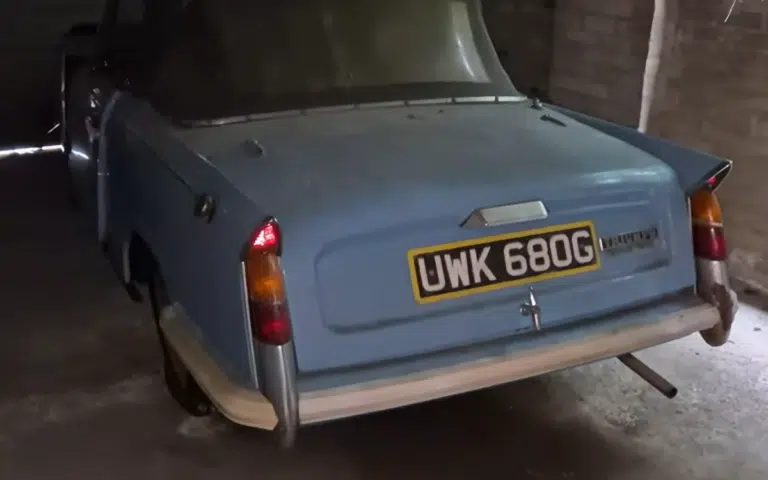 Explorer finds vintage Triumph Herald that's been out of production for over five decades in abandoned house