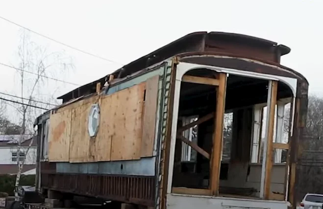 A 1914 New Jersey trolley once used as a home is being restored after 108 years, bringing a piece of transport history back to life