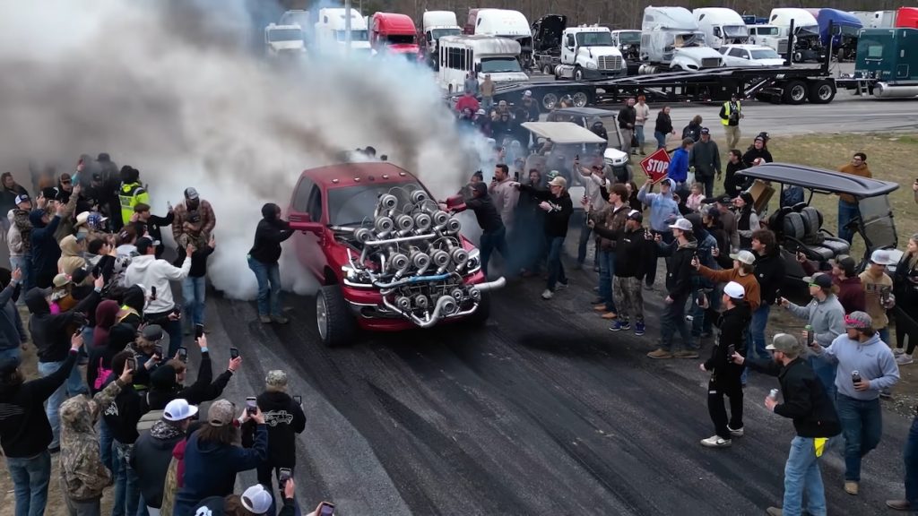 WhistlinDiesel fitted his Dodge truck with 17 turbos featured