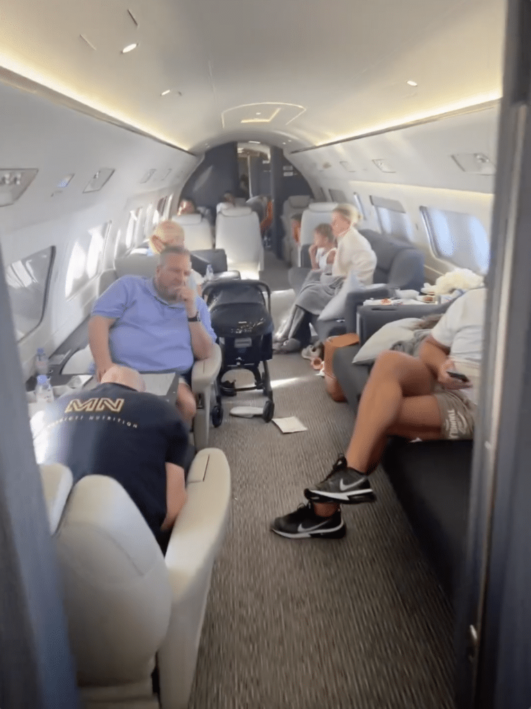 Tyson Fury gives a look inside luxurious private jet that doubles as a flying hotel