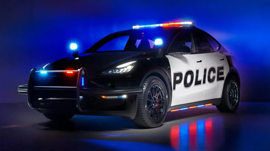 Unplugged Performance unveils its new Model Y police car, set to go into service soon in South Pasadena