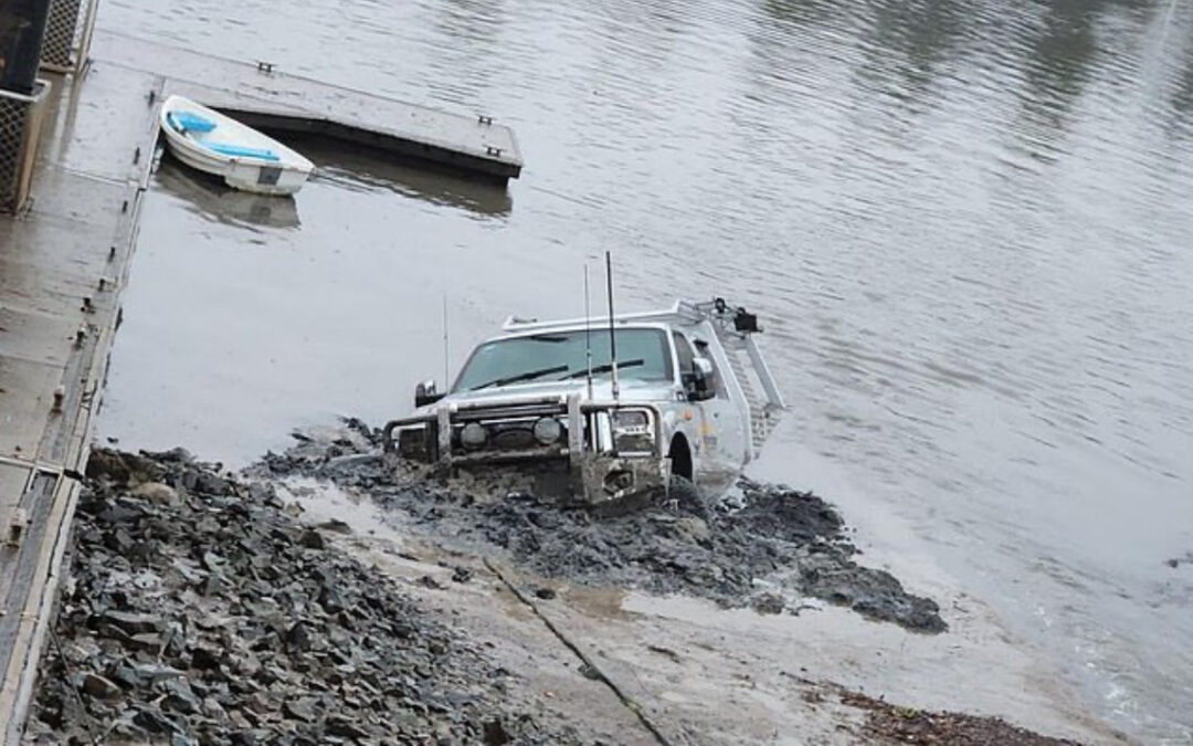 Family’s $350,000 pickup truck ends up in crocodile-infested waters