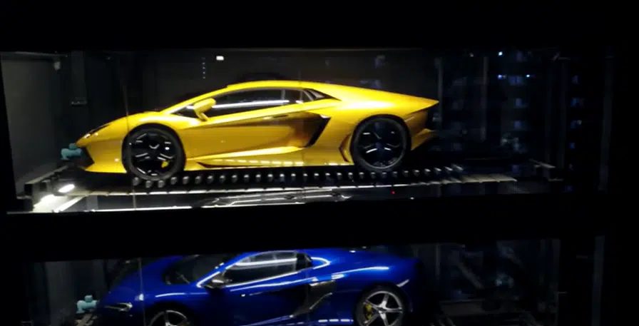 Inside Singapore’s 15-story car vending machine where you can buy a Lamborghin