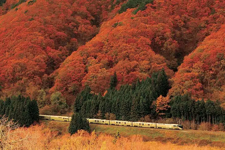 Stunning seasonal views from Train Suite Shiki-shima