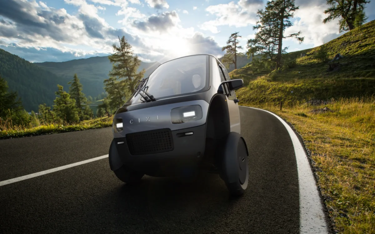 Tiny electric car reaches a top speed of 75mph and has pedals to charge it