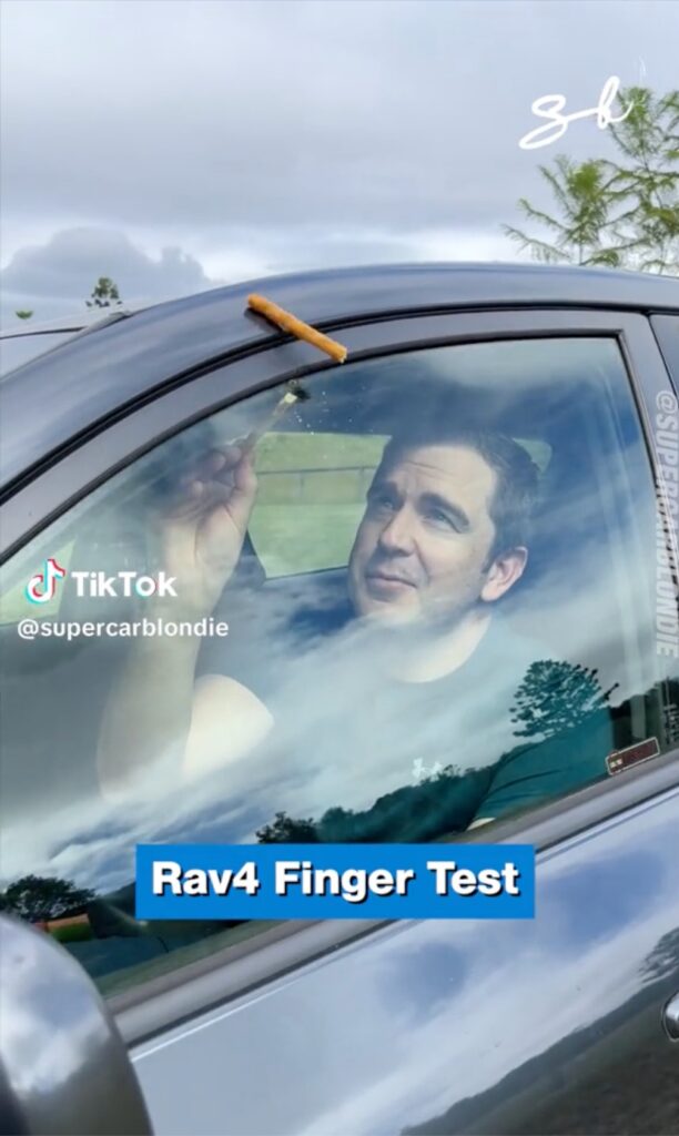 window finger test