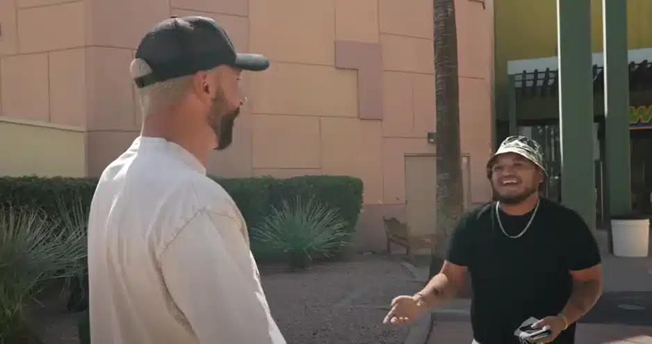 Arizona man gives away brand-new Tesla to anyone who can catch the keys