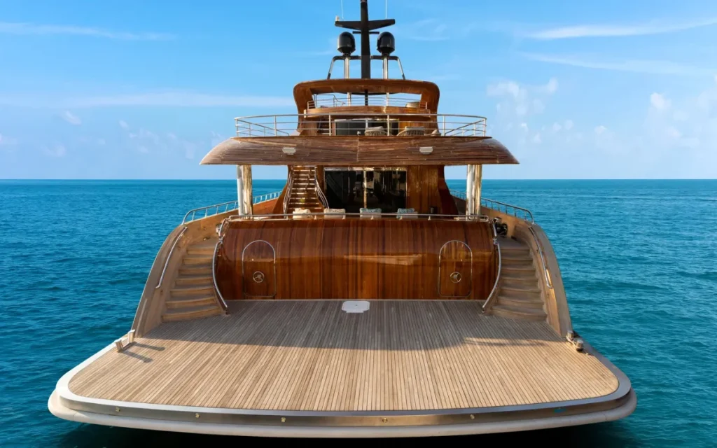 The world’s largest wooden superyacht 'Afra' turns heads with its gleaming teak hull, Italian interiors, and vast cavernous design