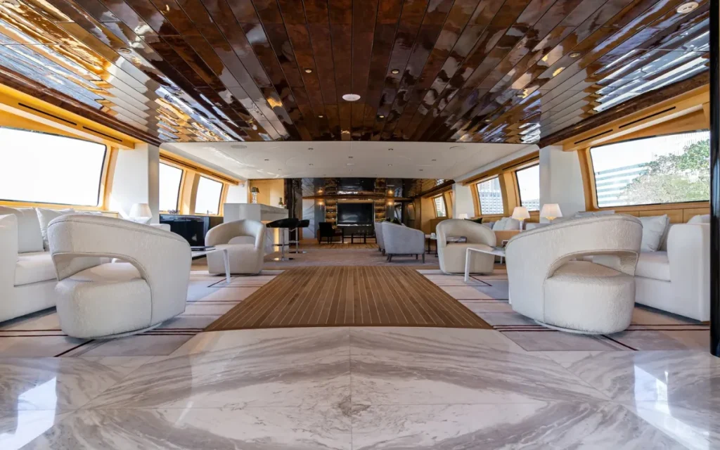 The world’s largest wooden superyacht 'Afra' turns heads with its gleaming teak hull, Italian interiors, and vast cavernous design