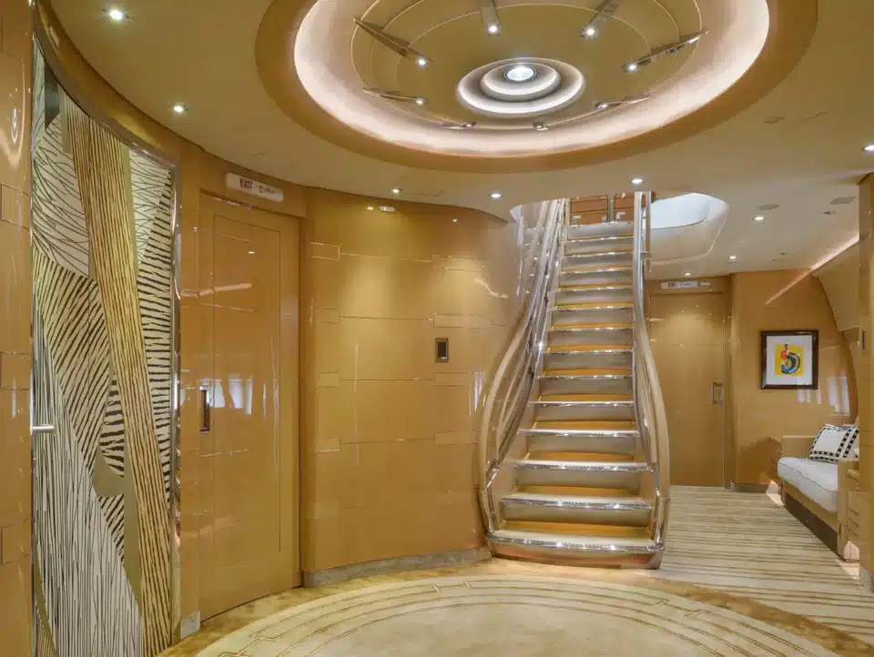 world's biggest private jet, staircase
