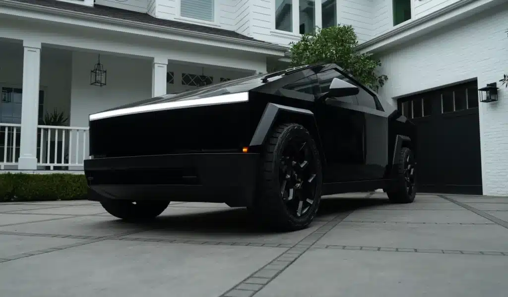 blackout Tesla Cybertruck gloss black wrap