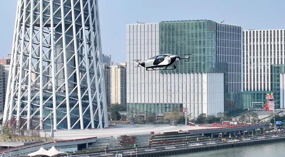 XPeng unveils video of flying cars above cities in update