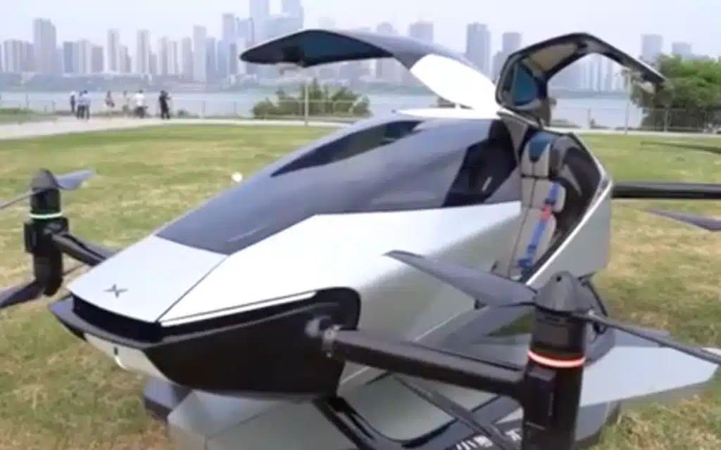 Watch as the world's first flying car the Xpeng X2 completes cross-river flight