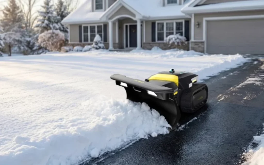 This small modular robot is on-hand to help out around the garden, tackling everything from plowing snow to cutting grass