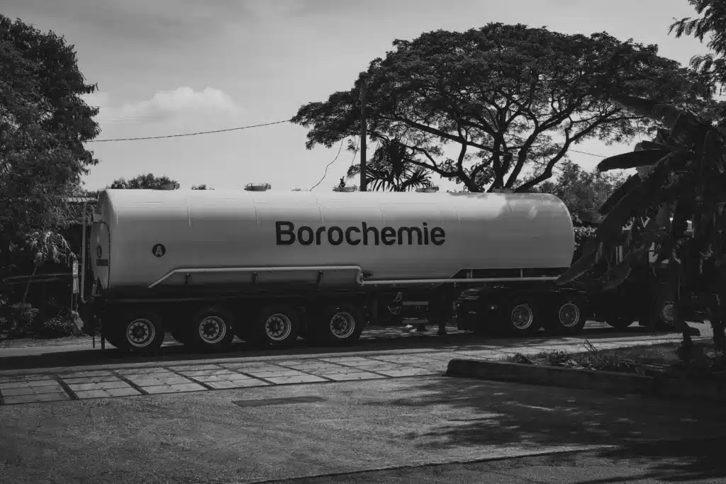 The inside of a tanker truck looks different to what you might expect